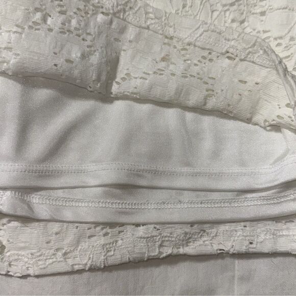 Alfani 8 White Stretch Floral Lace Pull On Pencil Skirt - Picture 8 of 10